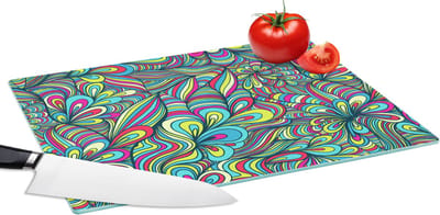 Glazen Snijplank - 39x28 - Fantasy - Design - Kleuren - Retro - Snijplanken Glas