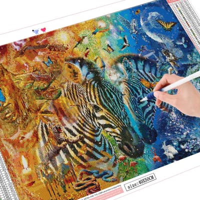 5d diamant schilderij volledige boor vierkante zebra borduurwerk diamant mozaïek verkoop dierenhuisdecoratie Full Square 20X30CM
