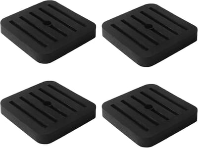 Trillingsdempers Wasmachine - Rubberen Voetjes - Apparaten Stabiliseren - Schokabsorberend Rubber - 4 Stuks - Zwart