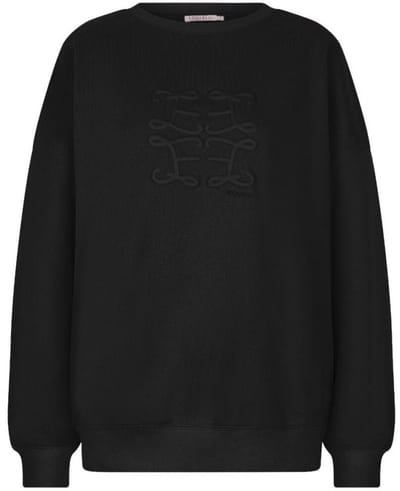 EsQualo Trui Sweater Embossed F25 05523 Black Dames Maat - S