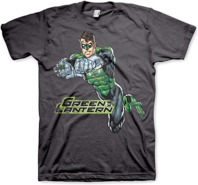 DC Comics Green Lantern Heren Tshirt -M- Distressed Grijs