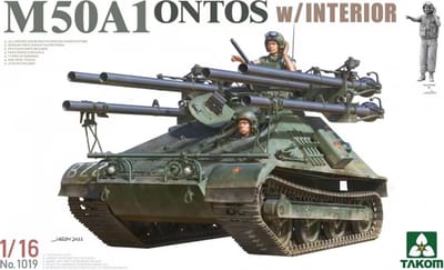 Takom Modelbouwpakket Militaire voertuigen - 1019 M50A1 Ontos with Interior Plastic - 1:16 - Modelbouw