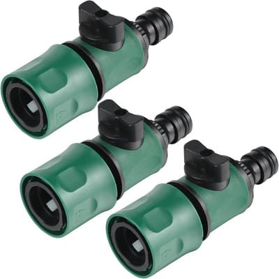 Tuinslangkoppelingen set - Regelventiel 16 mm - Snelkoppeling - Afsluitkraan voor 1/2 inch waterslangen