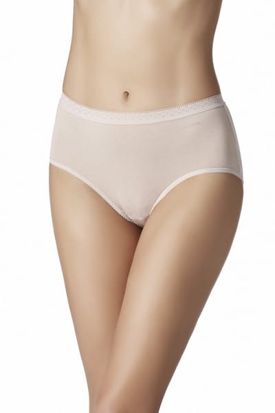 Janira Slip Midi Esencial – Duopack Dames – 93% Katoen – Dune - Maat M