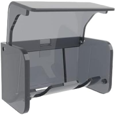 Tandenborstelhouder Wandmontage met Deksel 2 Sleuven Tandenborstel Opbergorganizer Douche Zelfklevende Tandenborstel Hanger Rek gray