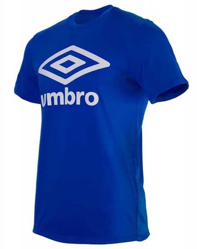 Umbro Football Wardrobe Large Logo T-shirt Met Korte Mouwen Blauw S Man