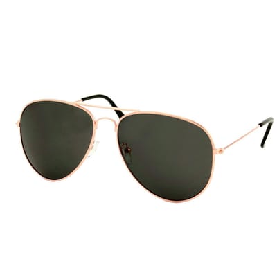 Loud and Clear® - Zonnebril - Piloten Zonnebril - Pilotenbril - Piloot - Heren - Dames - Goud - Zwart