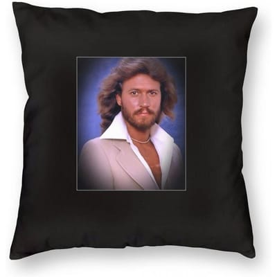 Bee Gees Barry Gibb Vierk Kussensloop Polyester Linnen Fluweel Creatief Rits Decoratief Kamer Kussenhoes Linen 80*80(CM)-1Pcs
