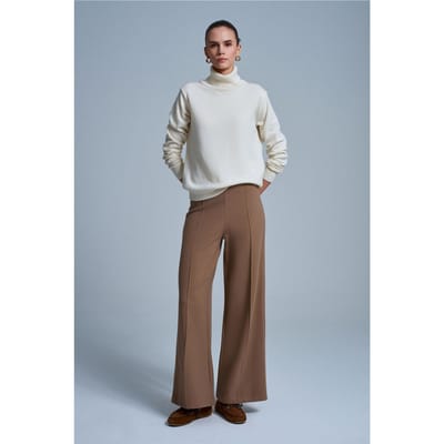 Vrouwen Wijde-Pijpen Gebreide Broek