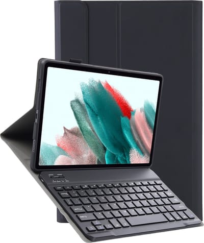 Hoes Geschikt voor Samsung Galaxy Tab A8 Hoes Toetsenbord Hoes Case Book Cover Hoesje - Hoesje Geschikt voor Samsung Tab A8 Keyboard Hoes - Zwart