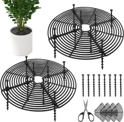 Set van 2 Bloempot Afdekringen - Anti-Krab & Opgraaf Bescherming voor Huisdieren en Kinderen - Universele Diameter 19 cm