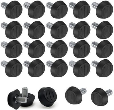 Dailygoods- Nivelleringspoten 45 stuks - Verstelbare Schroefvoet M8 - Tafelpoten - Meubelpoten - Geluidsreductie - Zwarte Poten 23 × M8 × 25 mm