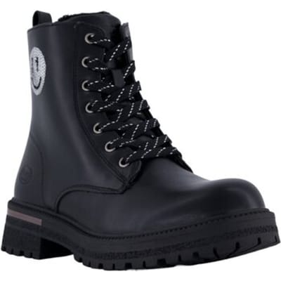Dockers by Gerli Meisjes Boots Veterlaarzen 55SV705-610155 Zwart Zilver