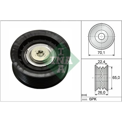 Schaeffler Ina Rondsel/geleiderpoelie, V-riem INA 532 0471 10
