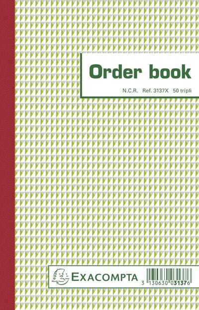 Exacompta 10x Orderbook gelijnd 21x13,5cm 50 blad doorschrijfpapier tripli - - 3137X