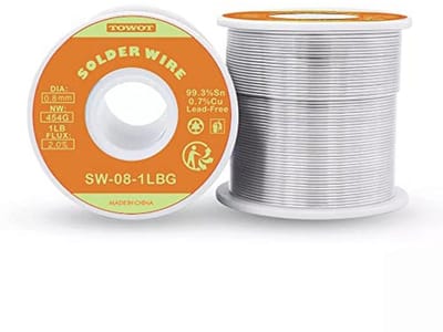 Loodvrije Soldeertin voor Elektrische Solderen en DIY - Sn99.3% Cu0.7% (0.8mm, 1LB)