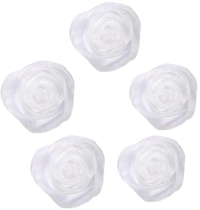 Dailygoods- Kunstrozen - Organza Bloemkoppen - Decoratie voor Bruiloft - DIY Knutselen - Vervagen Niet - Diameter 5,5 cm - 5/10/20 Stuks - Bloem