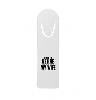Hacebo® - I tried to retire metalen boekenlegger - Pensioen - werken voor vrouw - werk - afscheidscadeau - verjaardagscadeau - kado Bladwijzer boekenleggers - 12.7 cm x 3.2cm