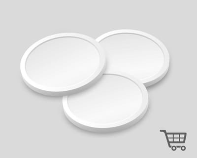 Blanco Winkelwagenmunten 23mm / Betaalmunten (per 250 stuks) - WIT
