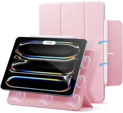 ESR Rebound Magnetic Hoes Geschikt voor iPad Pro 13 (2024/2025) - Magnetische Book Case - Standaard - Sleep/Wake Functie - Roze