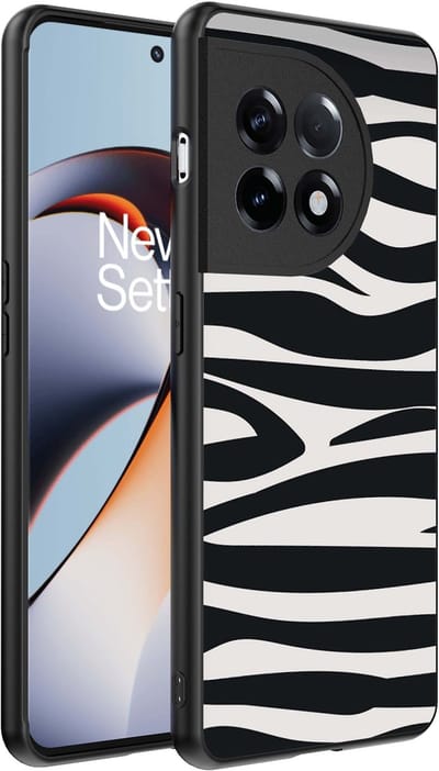 Smartphonica Telefoonhoesje Geschikt voor OnePlus 11R met zebra opdruk - TPU backcover case zebra design - Zwart Wit geschikt voor OnePlus 11R