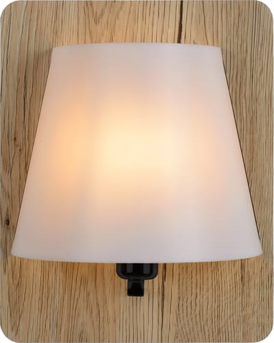 Lucide IDAHO - Wandlamp - 1xE14 - Licht hout