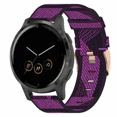 By Qubix - geschikt voor Huawei Watch GT 6 / GT 7 - 41mm - Canvas nylon bandje - Paars