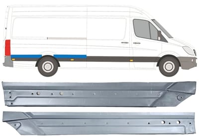 Reparatiepaneel achterspatbord voor Volkswagen Crafter 2005-2017 / Rechts / Set