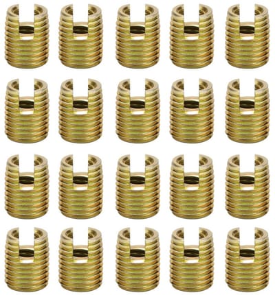 JHUBERS- Schroefdraadinzetstukken 20 Stuks - Koolstofstaal - Reparatieset - Zelftappend - Trillingsbestendig - Eenvoudig te installeren - Schroefinzetstukken