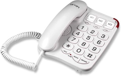 Grote Knop Telefoon met Luidspreker - Hoge Volume & Hoortoestel Compatibel voor Senioren
