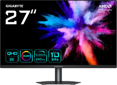 27" GIGABYTE GO27Q24 - 2560x1440 (QHD) - 240Hz - OLED - 15W USB-C