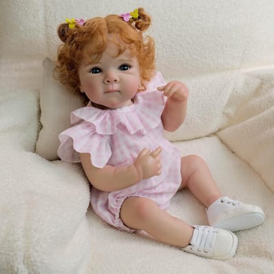 Levensechte Babypop - Reborn pop Meisje - Kinderspel - Anatomisch correct - 45 cm - Blauw