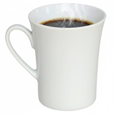 Gerimport Koffie / thee mok - 1x stuks - wit - 280 ml - mokken - porselein