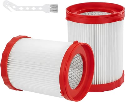 2 stuks wasbare HEPA vervangingsfilters voor GAS 18V nat- en droogzuiger, inclusief reinigingsborstel, ideaal voor stof en allergieën, accessoires voor optimale luchtkwaliteit