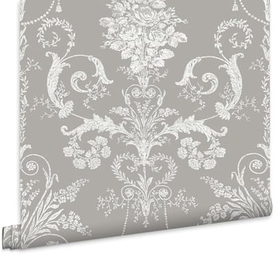 Laura Ashley Josette Behang - Bloemen - 10mx52cm - Grijs