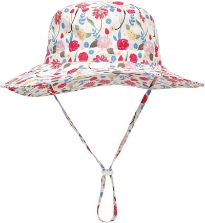 Kinderen Bucket Hat - Zonnehoed Baby - Bescherming Tegen Zon - UPF50+ Zonwering - Leeftijd 1-6 - Roze