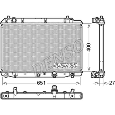 Radiator, motorkoeling DENSO DRM40036