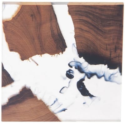 Orion RIVER - Houten Onderzetter - 8x8 cm - Acacia - Resinelement