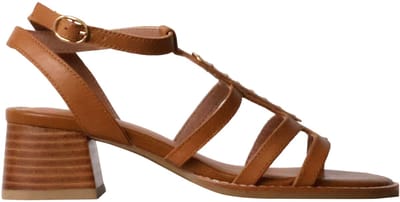 Leren sandalen met hak, model Catalina