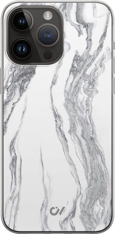 Hoesje geschikt voor Apple iPhone 14 Pro Max - Marble Ivory - - Grijs - Apple - Casevibes
