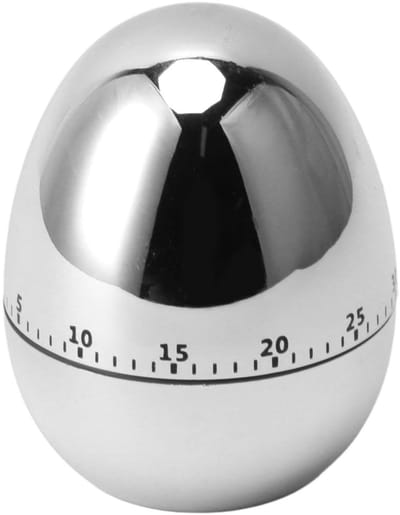 Mechanische Keuken Timer voor Koken en Bakken - 60 Minuten Handmatige Afteltimer met Eivormig Ontwerp en Precisie