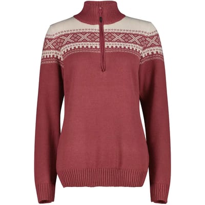 Vrouwelijke half zip pull CMP Wooltech