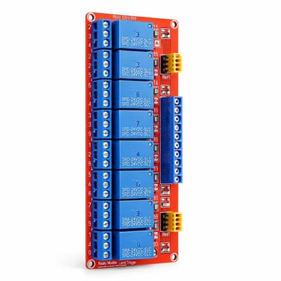 Dailygoody - 24V 8 Channel Relay Module - Optocoupler Isolatie - Automatische Schakeling - 10 Ampere - Veelzijdig Gebruik - Perfect voor Automatisering
