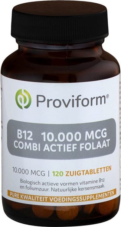 Proviform Vitamine B12 10.000mcg combi actief folaat 120 Zuigtabletten