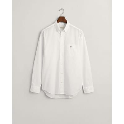 Gant Casual Overhemd Poplin Wit - Maat S - Heren - Overhemden Casual