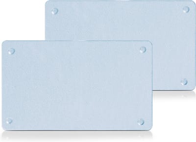 Zeller snijplanken - set 2x - met siliconen voetjes - glas - 25 x 15 cm - keuken - groente - fruit