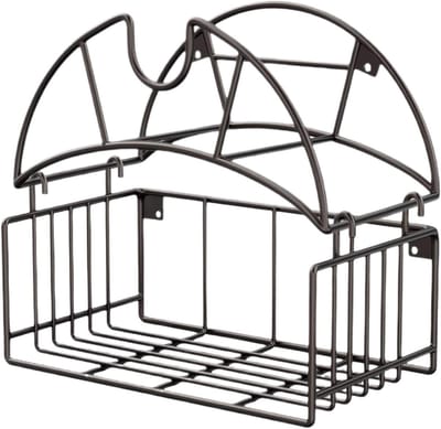 Tuinslang Muurbevestiging - Slanghouder Wand - Tuin Organiseren - Duurzaam Metaal - 339 x 195 x 175 cm - Zwart