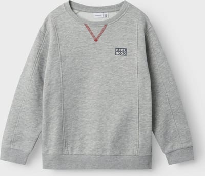 Name It - Sweater - Trui - Feel - Good - Grijs - Maat 134/140