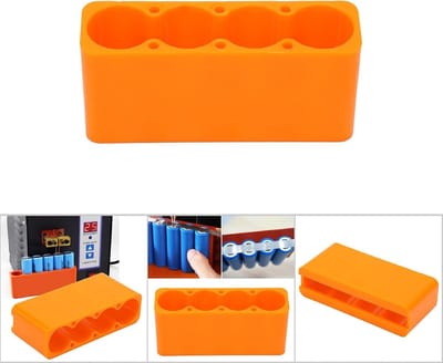 Batterij Lasklem - Houder - Puntlassen Batterijen - Hoge Dichtheid Plastic - 4-Sectie - Meerkleurig