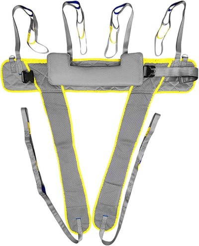 Patiëntenlift Tilband - Transferband Looppband - Ondersteund Lopen - Volledig Lichaam - 100 x 80 cm - Grijs